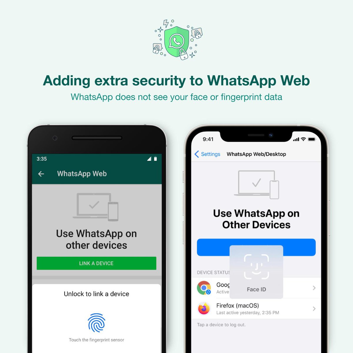  WhatsApp  Tambah Ciri Pengesahan Biometrik Untuk  Akses Dari 